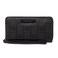 Steve Madden LARGE ZIP AROUND Wristlet Wallet BLK MULTI LOGO