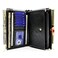 ANDOILT Wallet Women RFID Blocking Genuine Leather Bifold Multi Card Organizer Wristlet Purse Cell Phone Handbag with Zipper Pocket Black