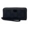 Steve Madden LARGE ZIP AROUND Wristlet Wallet BLACK CHECKER LOGO