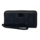 Steve Madden LARGE ZIP AROUND Wristlet Wallet BLACK CHECKER LOGO