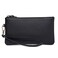 Tapp Collections Womens Wristlet Clutch Slim Leather Wallet RFID Blocking Pouch Black