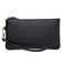 Tapp Collections Womens Wristlet Clutch Slim Leather Wallet RFID Blocking Pouch Black