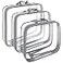 Olanmark Clear Compression Packing Cubes 3 Set Bags for Travel Luggage Cube Organizer Grey