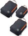 TRIPPED Travel Gear Compression Packing Cubes for Travel 3Piece Lightweight Packing Cubes Set for CarryOn Luggage Backpacks Grey and Orange