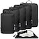 BAGAIL 6 Set Ultralight Compression Packing Cubes Packing Organizer for Travel Accessories Luggage Suitcase Backpack70D Black