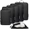 BAGAIL 6 Set Ultralight Compression Packing Cubes Packing Organizer for Travel Accessories Luggage Suitcase Backpack70D Black