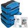 Bago Packing Cubes for Suitcases 7Pcs Luggage Suitcase Organiser Bags Set Compression Packing Cubes for Travel Accessories Essentials 4 Cubes plus 3 Sealed ZipBags Blue Blue 4pcs Set