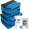 Bago Packing Cubes for Suitcases 7Pcs Luggage Suitcase Organiser Bags Set Compression Packing Cubes for Travel Accessories Essentials 4 Cubes plus 3 Sealed ZipBags Blue Blue 4pcs Set