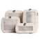 Aerotrunk Compression Packing Cubes for Travel Luggage Organizer Bags Double Zipper Packing Cubes for Suitcases 4Pack Beige