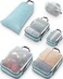 TRIPPED Travel Gear Large Packing Cube Set with See Through Mesh Compression Packing Cubes Travel Organizers by Dusty Teal