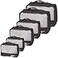 vallilan Packing Cubes Set Travel Luggage Organizers Suitcase Lightweight Accessories Black