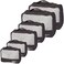 vallilan Packing Cubes Set Travel Luggage Organizers Suitcase Lightweight Accessories Black