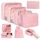 BAGAIL 8 Set Packing Cubes Luggage Packing Organizers for Travel AccessoriesBlush Pink