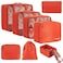 BAGAIL 8 Set Packing Cubes Luggage Packing Organizers for Travel AccessoriesOrange