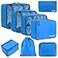 BAGAIL 8 Set Packing Cubes Luggage Packing Organizers for Travel AccessoriesLight Blue