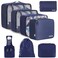 BAGAIL 8 Set Packing Cubes Luggage Packing Organizers for Travel AccessoriesIndigo