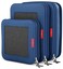LeanTravel Premium Compression Packing Cubes for Travel Suitcase Organizer Bags with Double Zipper Breathable Mesh Panel Space Saving Carry On Luggage Essentials 3Pack Navy Blue