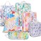 ysnifeiw 6 Pcs Compression Packing Cubes Waterproof Suitcase Travel Bag Luggage Backpack Organizer Travel Cubes for PackingSmall Floral Print
