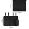 TOCCOOL Airplane Tray Table Cover with Under Desk Attachment Set Travel Tools for Seat Back Organize Belongings Storage Foldable Flight Organizer with Water Bottle Holder Black