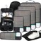 BAGAIL 4 Set6 Set8 Set Compression Packing Cubes Travel Accessories Expandable Packing Organizers Half Mesh 8Jet Black