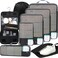 BAGAIL 4 Set6 Set8 Set Compression Packing Cubes Travel Accessories Expandable Packing Organizers Half Mesh 8Jet Black