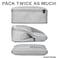 Aerotrunk Compression Packing Cubes for Travel Luggage Organizer Bags Double Zipper Packing Cubes for Suitcases 6Pack Light Grey
