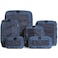 Aerotrunk Compression Packing Cubes for Travel Luggage Organizer Bags Double Zipper Packing Cubes for Suitcases 6Pack Dark Blue