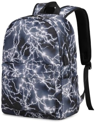 BABUN Boy Backpack Elementary School Bookbag Middle Lightweight Lightning Laptop Teenager Durable Waterproof 17 In 2Black