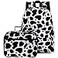 AUIVTY Cow Print Backpack for Girls Preschool Kindergarten Bookbag with Lunch Box Black White Cow Print