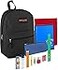 Trail maker Backpack with School Supplies for Kids 20 Piece Back to School Supplies with 17 Backpack Black