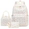LEDAOU Kids Backpack for Girls Backpacks with Lunch Box Lightweight Bookbag Set Elementary Middle School Back pack for 814 Beige bowknot