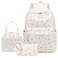 LEDAOU Kids Backpack for Girls Backpacks with Lunch Box Lightweight Bookbag Set Elementary Middle School Back pack for 814 Beige bowknot