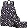 LEDAOU Kids Backpack for Girls Backpacks with Lunch Box Lightweight Bookbag Set Elementary Middle School Back pack for 814 Black Bow