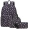 LEDAOU Kids Backpack for Girls Backpacks with Lunch Box Lightweight Bookbag Set Elementary Middle School Back pack for 814 Black Bow