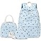 LEDAOU Kids Backpack for Girls Backpacks with Lunch Box School Bookbag Set Primary Middle School Daypack Elementary for Age 812 Blue bow