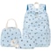 LEDAOU Kids Backpack for Girls Backpacks with Lunch Box School Bookbag Set Primary Middle School Daypack Elementary for Age 812 Blue bow