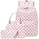 LEDAOU Backpack for Girls School Bag Kids Bookbag Teen Backpack Set Daypack with Lunch Box and Pencil Case