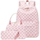 LEDAOU Backpack for Girls School Bag Kids Bookbag Teen Backpack Set Daypack with Lunch Box and Pencil Case