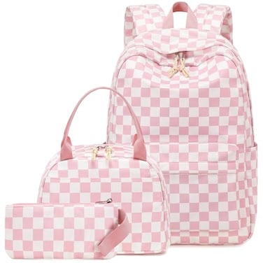 LEDAOU Backpack for Girls School Bag Kids Bookbag Teen Backpack Set Daypack with Lunch Box and Pencil Case