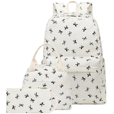 LEDAOU Backpack for Girls School Bag Kids Bookbag Teen Backpack Set Daypack with Lunch Box and Pencil Case