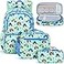 Fimibuke Kids Backpack Set for School Boys 3in1 Waterproof Toddler School Bag Bookbag Set with Lunch Box Pencil Case Monster Truck Pattern Ages 312