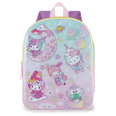Fast Forward Hello Kitty Backpack for Girls 15 Cute Hello Kitty Bookbag for Kids Padded Straps Large Zip Compartment Hello Kitty Friends Back to School Supplies