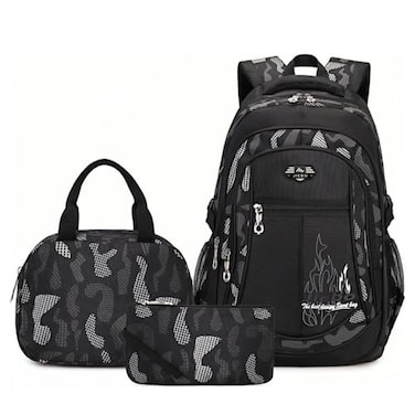 Bansusu 3Pcs Boys Backpack for Kids School Bag with Lunch Bag Primary Middle School Backpack for Boys Bookbags