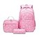 EKUIZAI 3Pcs Daisy Prints Backpack for Girls Bookbag set Primary School Daypack Elementary Students Knapsack with Lunch Box