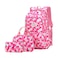 JiaYou Girl Geometric Printed Primary Junior High University School Bag Bookbag 3pcs Backpack Sets2 Rose3pcs19 L