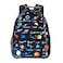 KNAPAL English Alphabet Space School Backpack Lightweight Waterproof 16 Inch Strap Adjustable ABC Planet Star Spaceship Astronaut Rocket Backpack for Boys Girls Kids