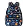 KNAPAL English Alphabet Space School Backpack Lightweight Waterproof 16 Inch Strap Adjustable ABC Planet Star Spaceship Astronaut Rocket Backpack for Boys Girls Kids