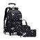 VIDOSCLA Elementary Galaxy Teens Rolling Backpack Kids Boys Luggage with Wheels Trolly BookBag for School6 Wheels