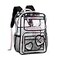 KIDNUO Clear Backpack for GirlsClear Bookbag Heavy Duty Transparent Backpacks for Stadium Events See Through Back Pack for Kindergarten Elementary Middle High School Black