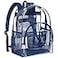 PACKISM Clear Backpack 17 inch Large Clear Backpacks for School Heavy Duty Bookbag Transparent PVC See Through Backpack for College Security Work Blue Age 12